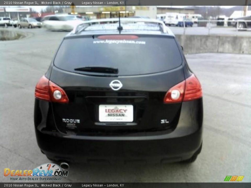 2010 Nissan Rogue SL Wicked Black / Gray Photo #6