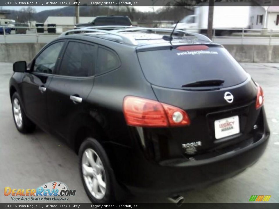 2010 Nissan Rogue SL Wicked Black / Gray Photo #7