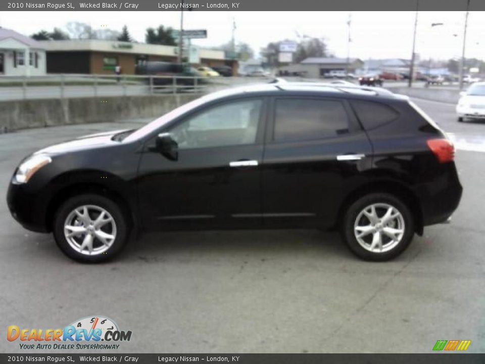 2010 Nissan Rogue SL Wicked Black / Gray Photo #8