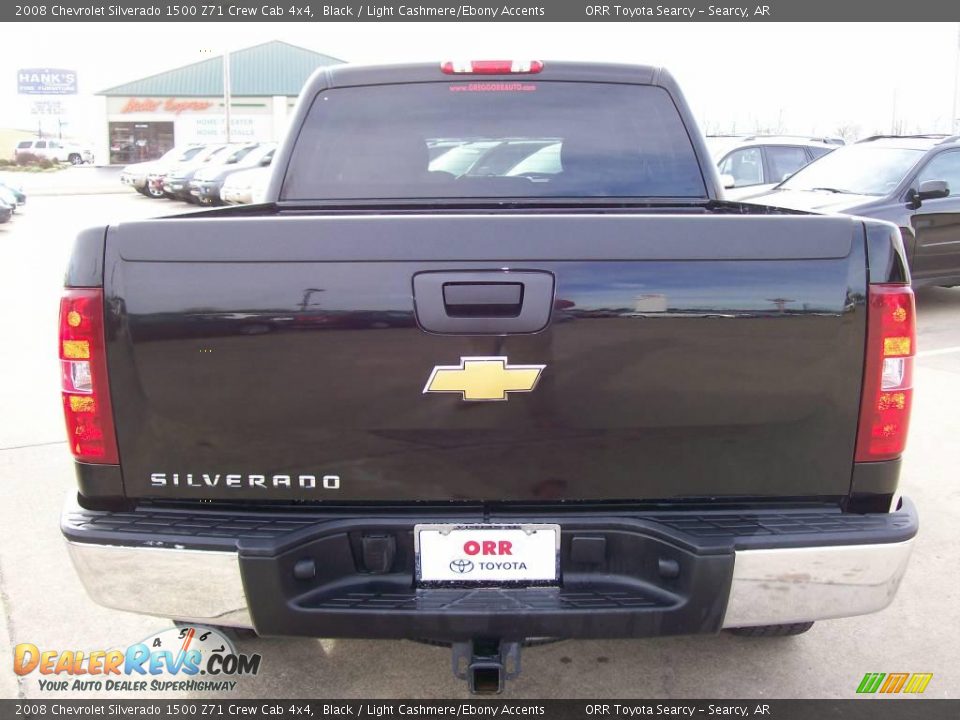 2008 Chevrolet Silverado 1500 Z71 Crew Cab 4x4 Black / Light Cashmere/Ebony Accents Photo #6