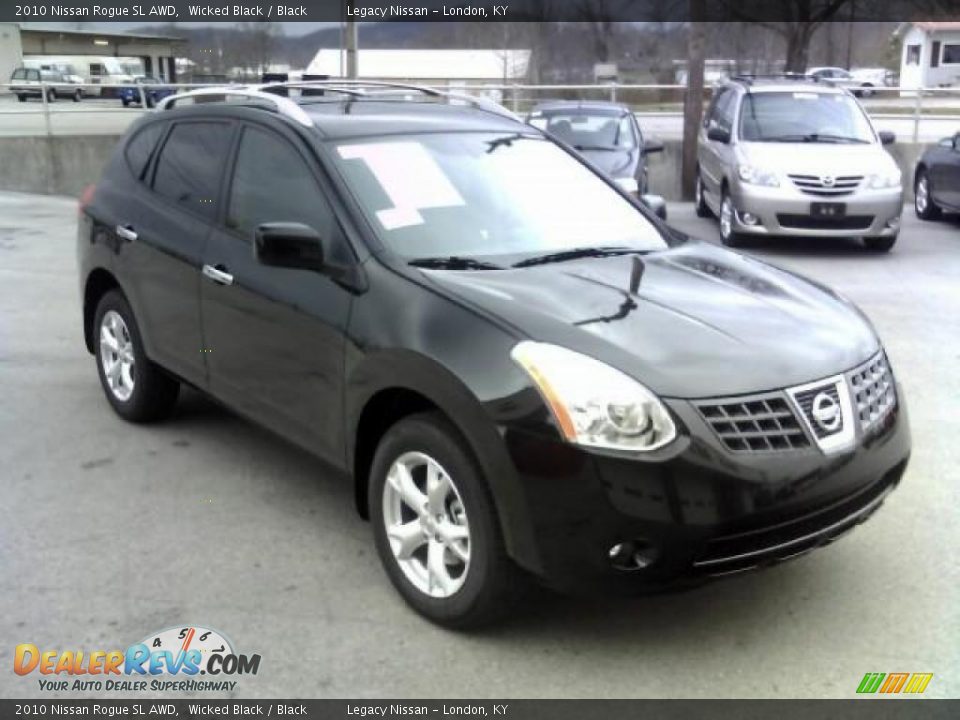 2010 Nissan Rogue SL AWD Wicked Black / Black Photo #3