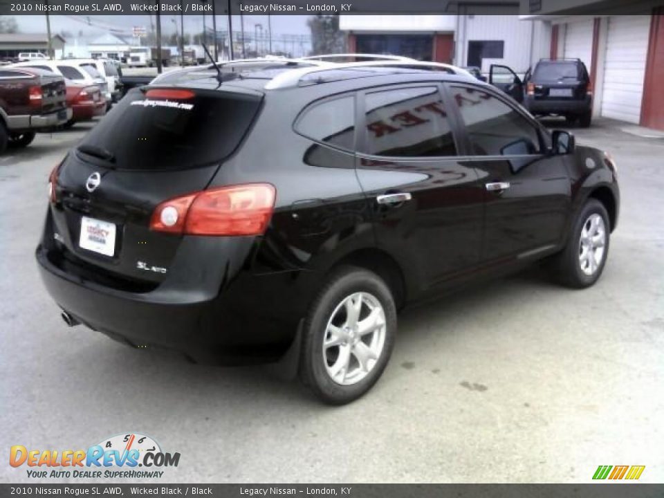 2010 Nissan Rogue SL AWD Wicked Black / Black Photo #5
