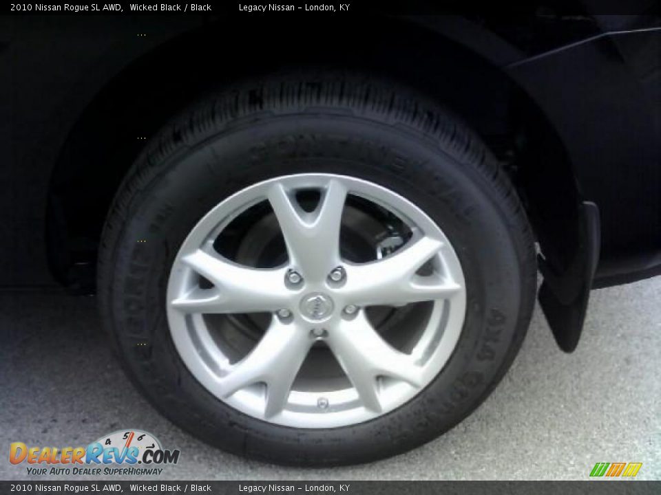 2010 Nissan Rogue SL AWD Wicked Black / Black Photo #9