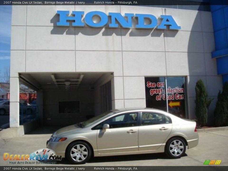 2007 Honda Civic LX Sedan Borrego Beige Metallic / Ivory Photo #1