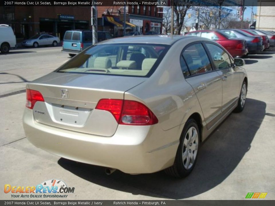 2007 Honda Civic LX Sedan Borrego Beige Metallic / Ivory Photo #4
