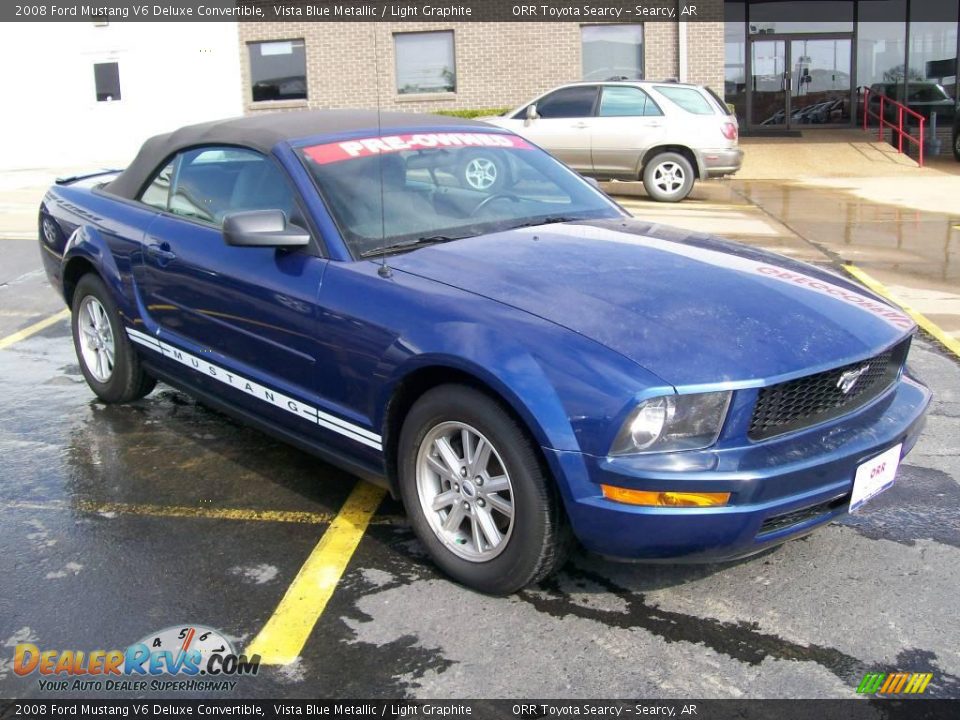 2008 Ford Mustang V6 Deluxe Convertible Vista Blue Metallic / Light Graphite Photo #1