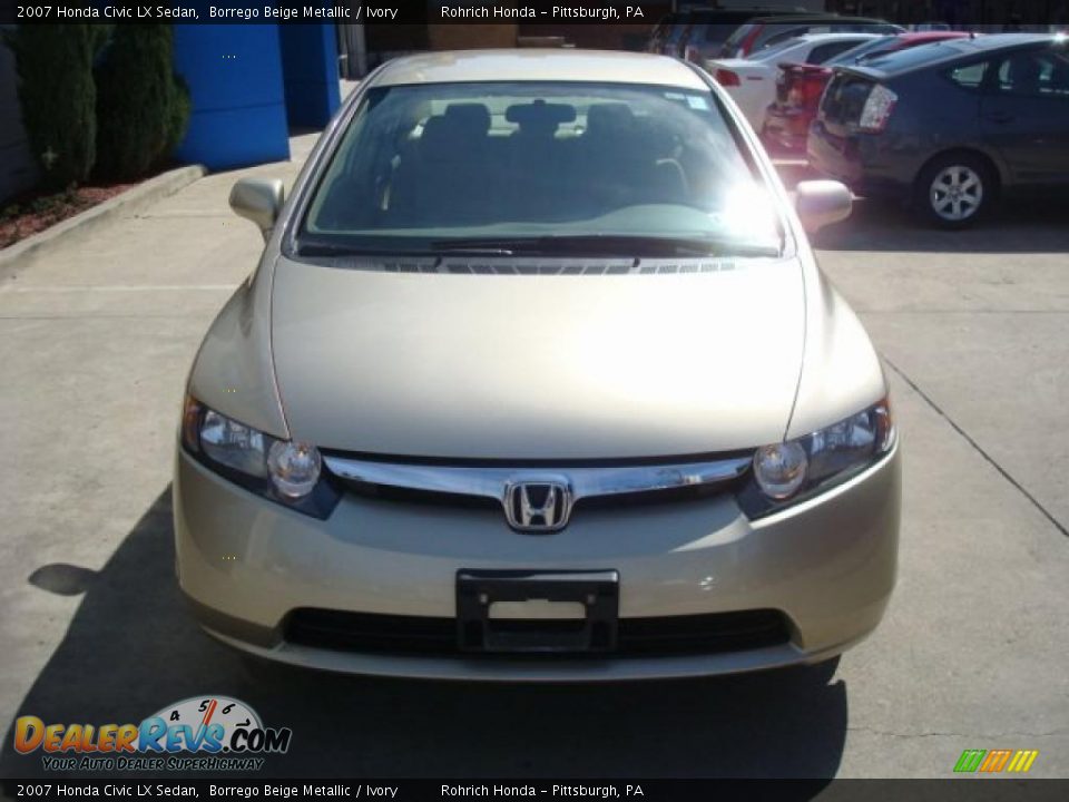 2007 Honda Civic LX Sedan Borrego Beige Metallic / Ivory Photo #7