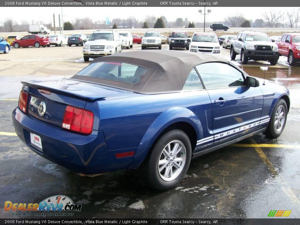 2008 Ford Mustang V6 Deluxe Convertible Vista Blue Metallic / Light Graphite Photo #4