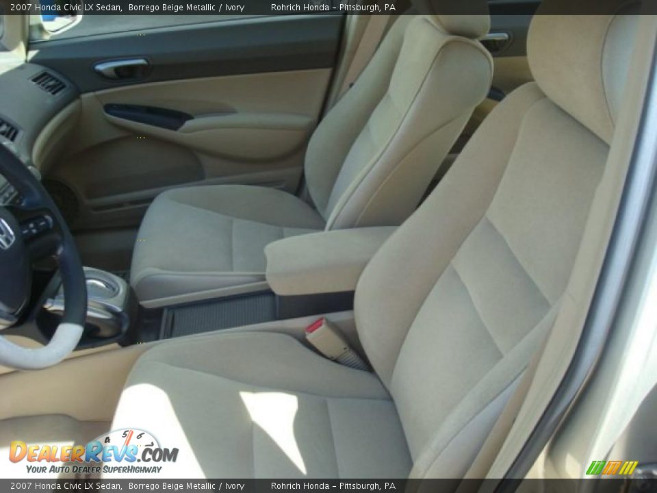 2007 Honda Civic LX Sedan Borrego Beige Metallic / Ivory Photo #10