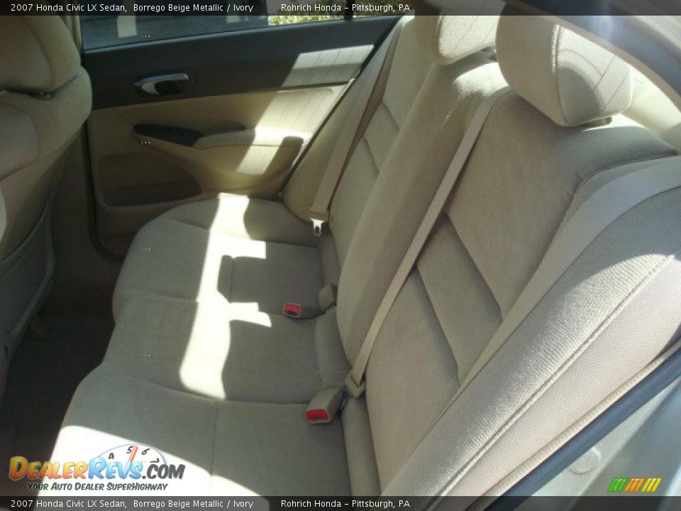 2007 Honda Civic LX Sedan Borrego Beige Metallic / Ivory Photo #11