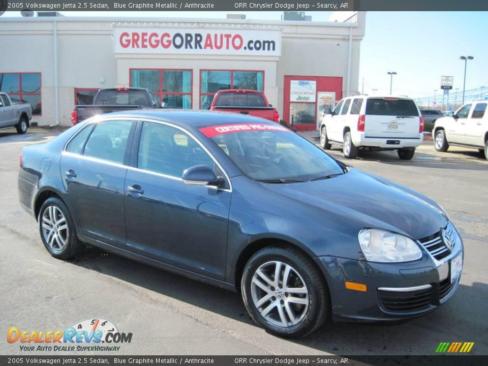 2005 Volkswagen Jetta 2.5 Sedan Blue Graphite Metallic / Anthracite Photo #1