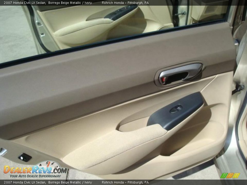 2007 Honda Civic LX Sedan Borrego Beige Metallic / Ivory Photo #13
