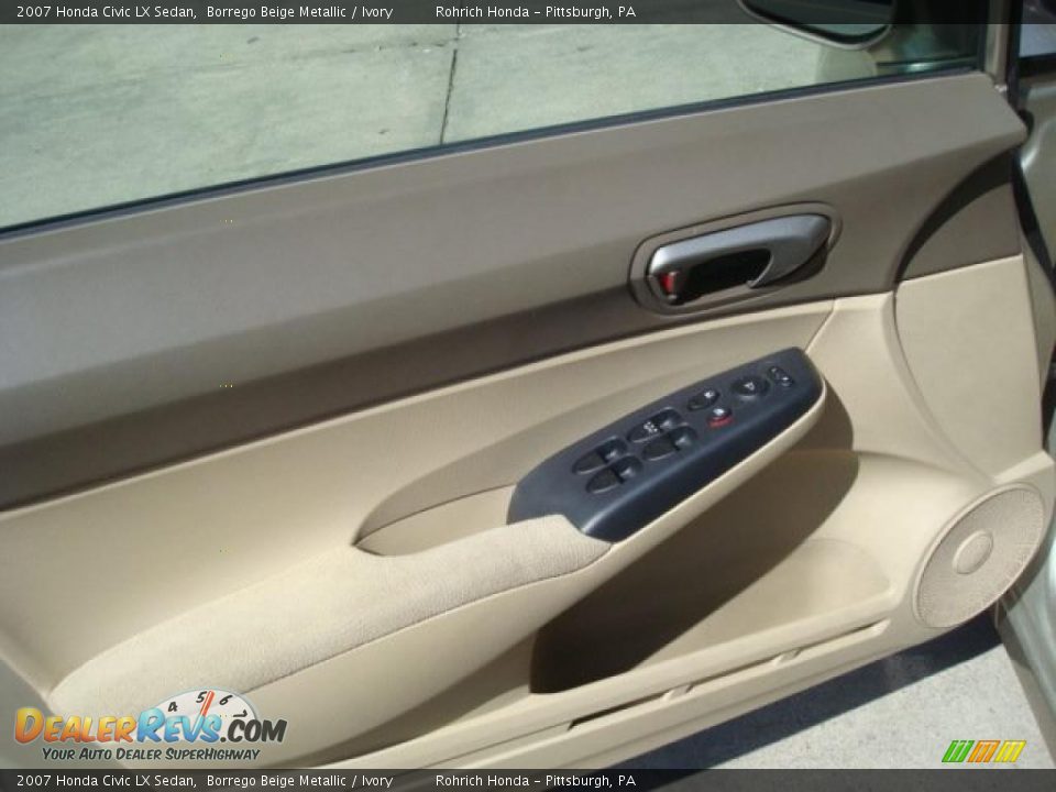 2007 Honda Civic LX Sedan Borrego Beige Metallic / Ivory Photo #14