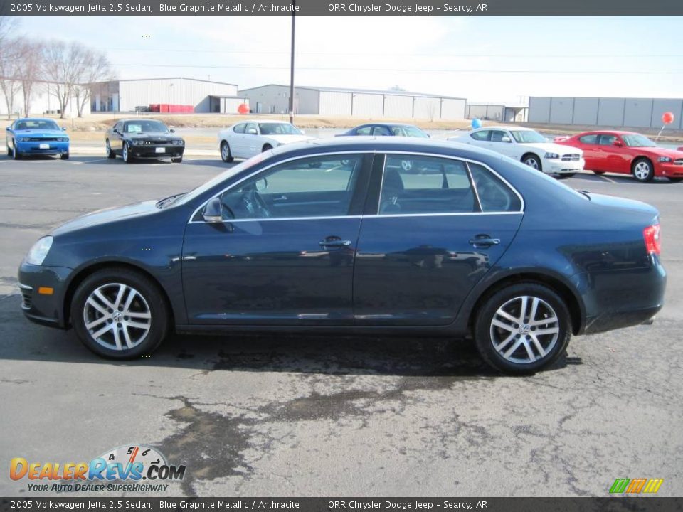 2005 Volkswagen Jetta 2.5 Sedan Blue Graphite Metallic / Anthracite Photo #3