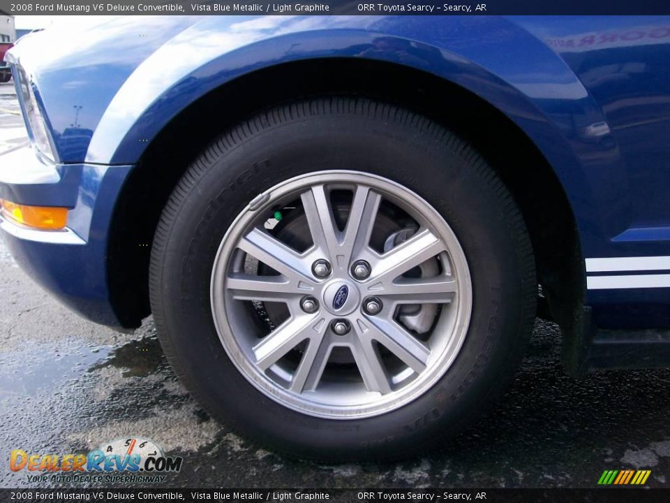 2008 Ford Mustang V6 Deluxe Convertible Vista Blue Metallic / Light Graphite Photo #11