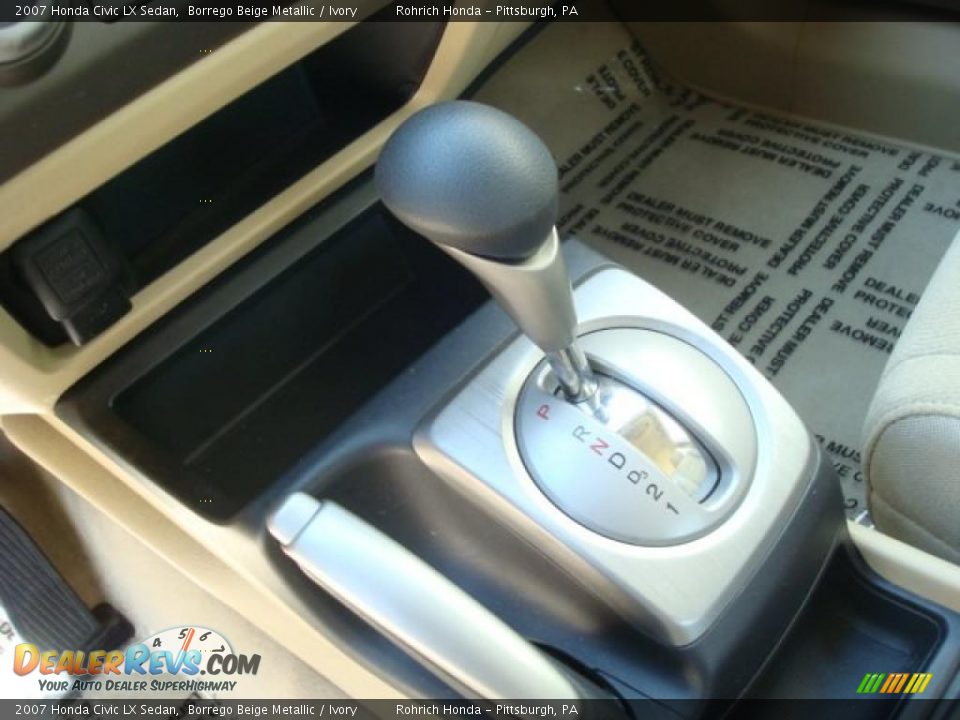 2007 Honda Civic LX Sedan Borrego Beige Metallic / Ivory Photo #17