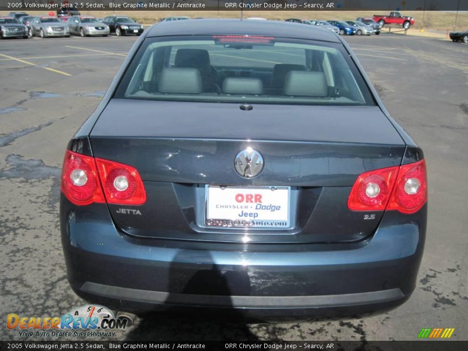 2005 Volkswagen Jetta 2.5 Sedan Blue Graphite Metallic / Anthracite Photo #6
