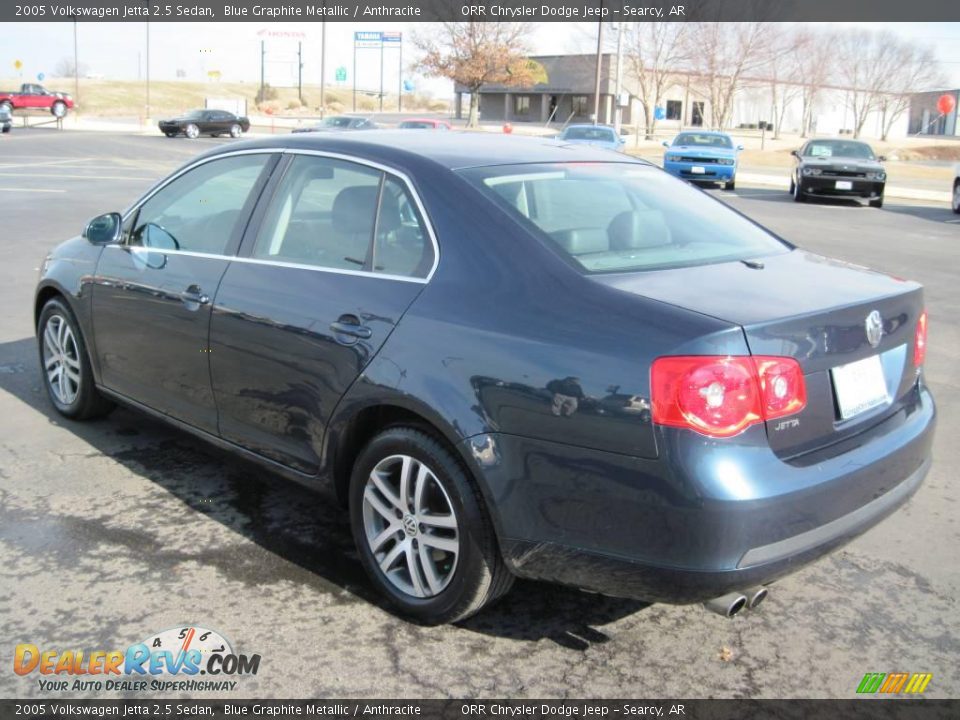 2005 Volkswagen Jetta 2.5 Sedan Blue Graphite Metallic / Anthracite Photo #7