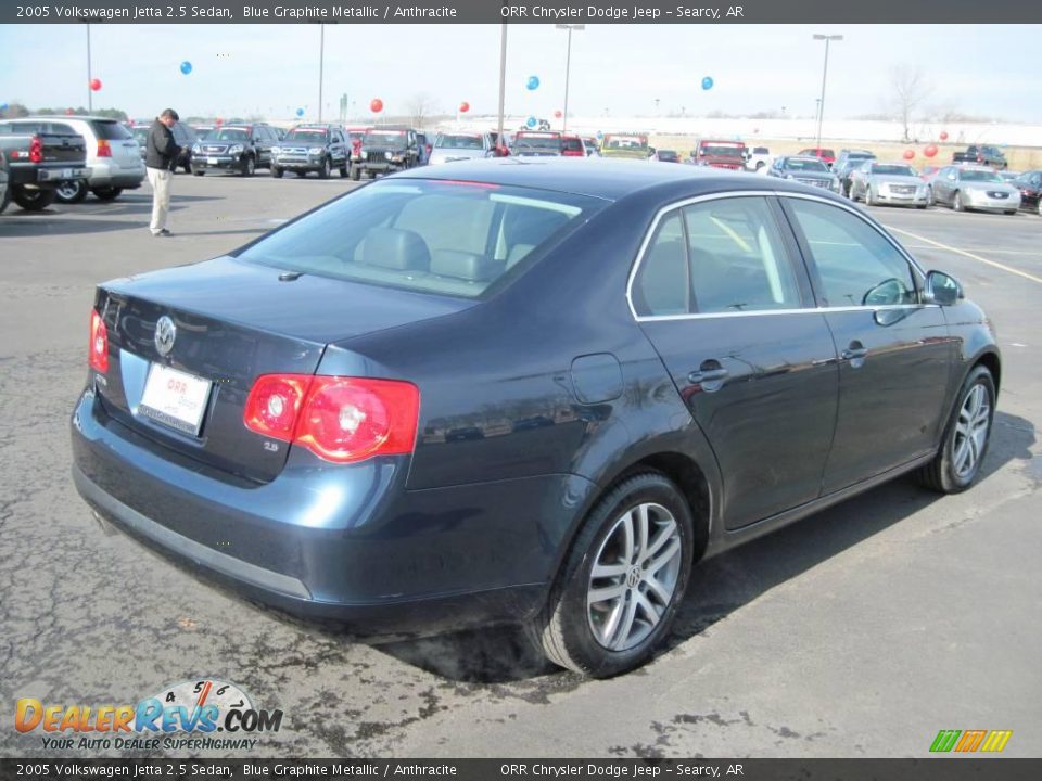 2005 Volkswagen Jetta 2.5 Sedan Blue Graphite Metallic / Anthracite Photo #8