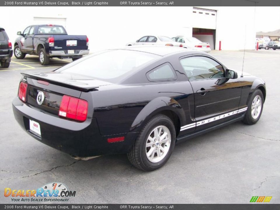 2008 Ford Mustang V6 Deluxe Coupe Black / Light Graphite Photo #4
