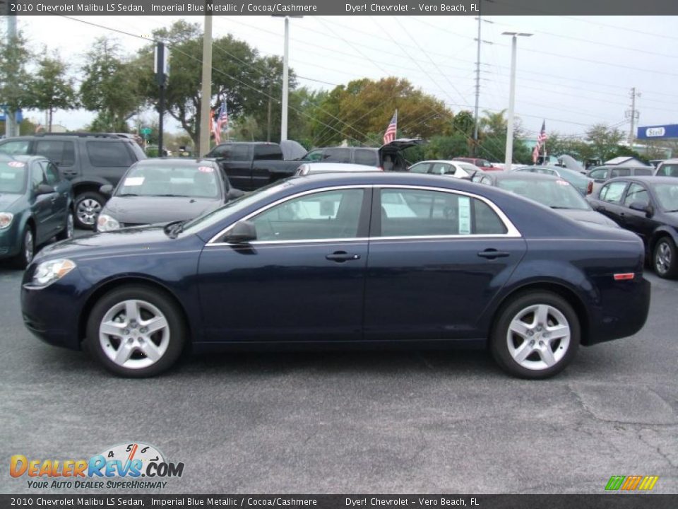 2010 Chevrolet Malibu LS Sedan Imperial Blue Metallic / Cocoa/Cashmere Photo #3