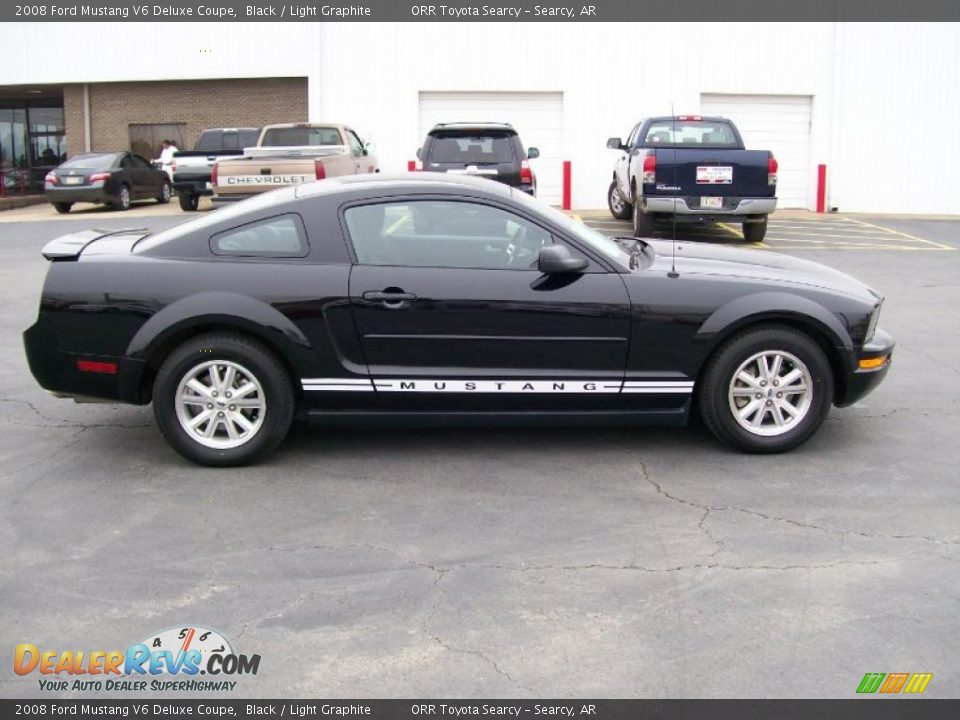 2008 Ford Mustang V6 Deluxe Coupe Black / Light Graphite Photo #5
