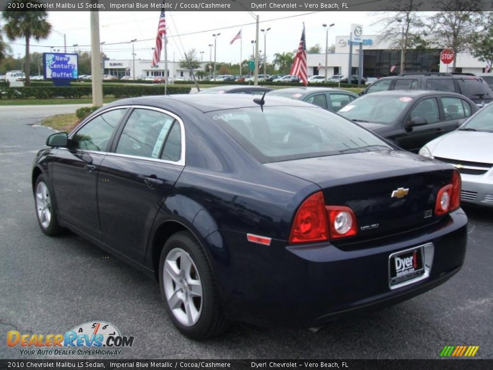2010 Chevrolet Malibu LS Sedan Imperial Blue Metallic / Cocoa/Cashmere Photo #4