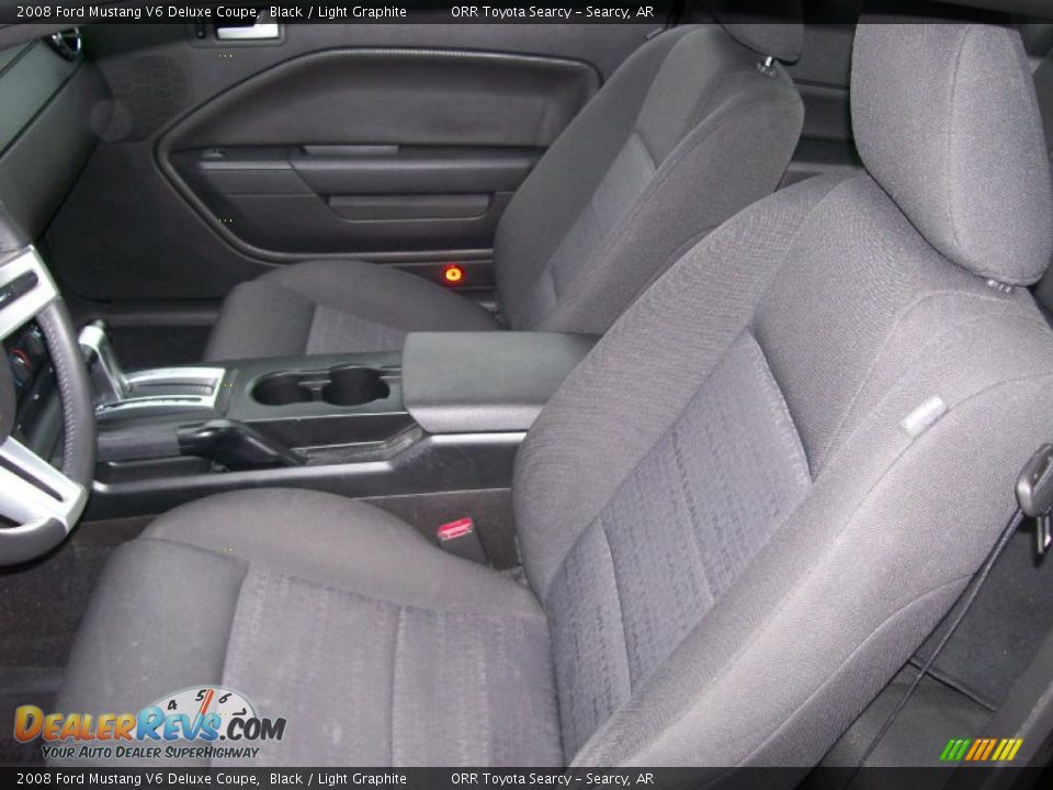2008 Ford Mustang V6 Deluxe Coupe Black / Light Graphite Photo #6