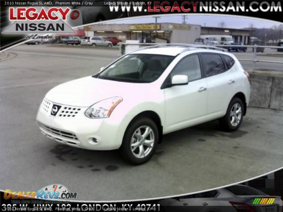 2010 Nissan Rogue SL AWD Phantom White / Gray Photo #1