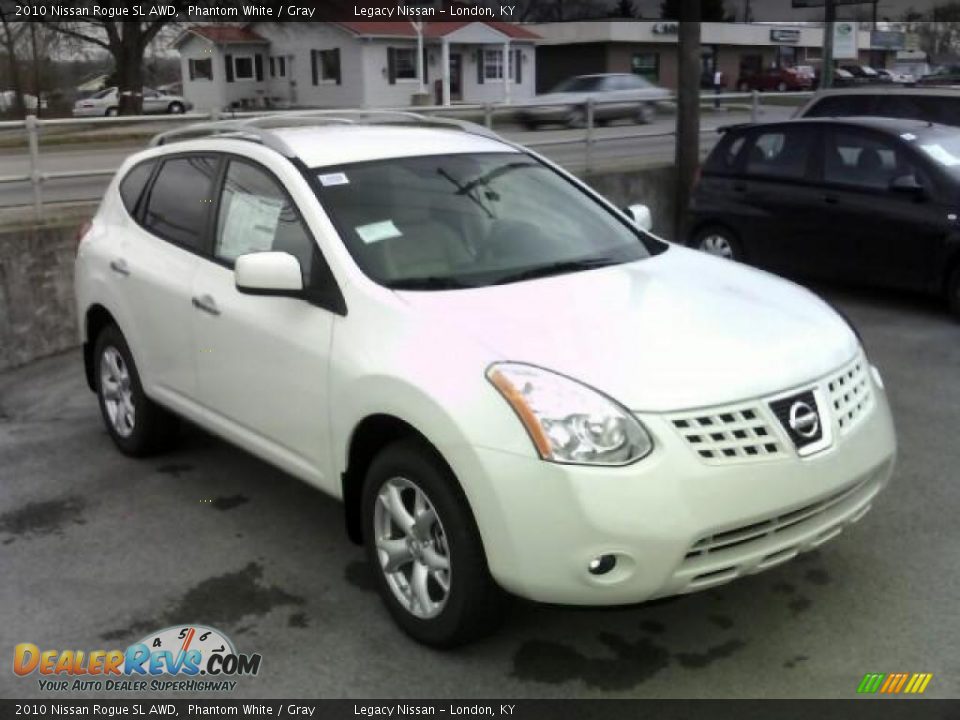2010 Nissan Rogue SL AWD Phantom White / Gray Photo #3