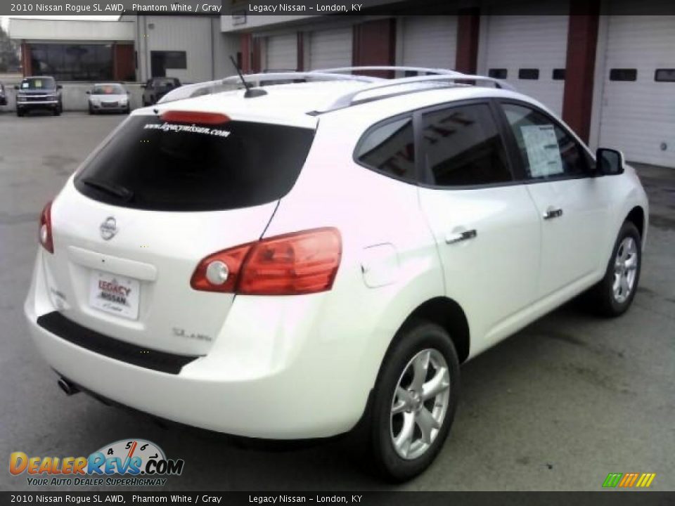 2010 Nissan Rogue SL AWD Phantom White / Gray Photo #8