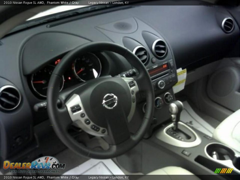2010 Nissan Rogue SL AWD Phantom White / Gray Photo #10
