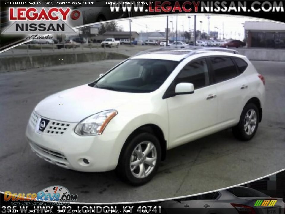 2010 Nissan Rogue SL AWD Phantom White / Black Photo #1