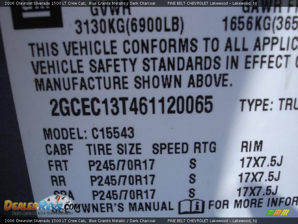 2006 Chevrolet Silverado 1500 LT Crew Cab Blue Granite Metallic / Dark Charcoal Photo #16