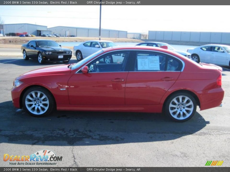 2006 BMW 3 Series 330i Sedan Electric Red / Black Photo #5
