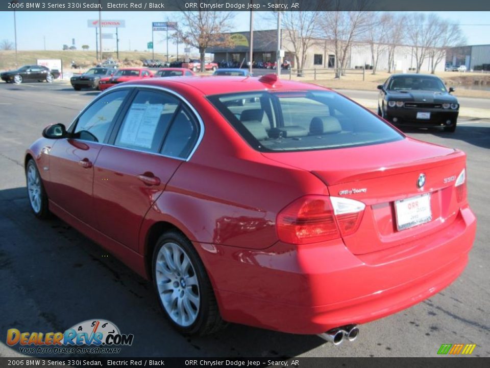 2006 BMW 3 Series 330i Sedan Electric Red / Black Photo #7