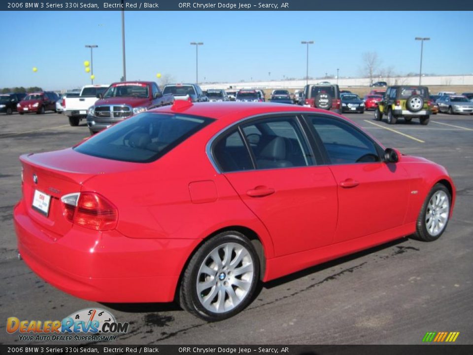 2006 BMW 3 Series 330i Sedan Electric Red / Black Photo #8