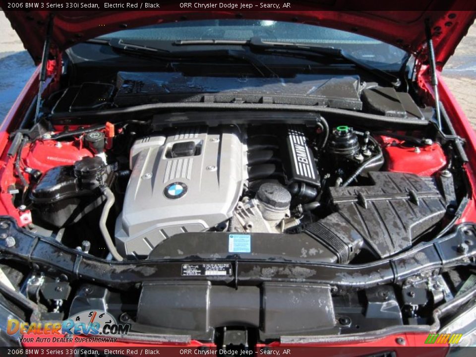 2006 BMW 3 Series 330i Sedan Electric Red / Black Photo #10