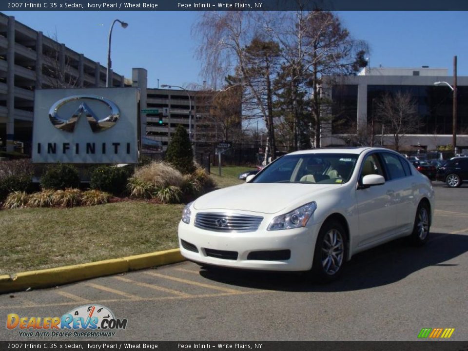 2007 Infiniti G 35 x Sedan Ivory Pearl / Wheat Beige Photo #1