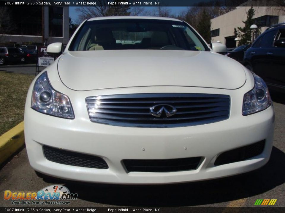 2007 Infiniti G 35 x Sedan Ivory Pearl / Wheat Beige Photo #3