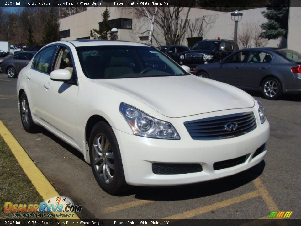 2007 Infiniti G 35 x Sedan Ivory Pearl / Wheat Beige Photo #5