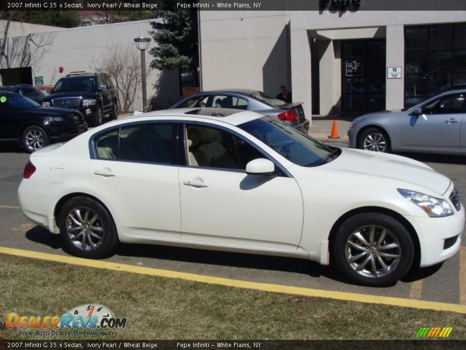 2007 Infiniti G 35 x Sedan Ivory Pearl / Wheat Beige Photo #7