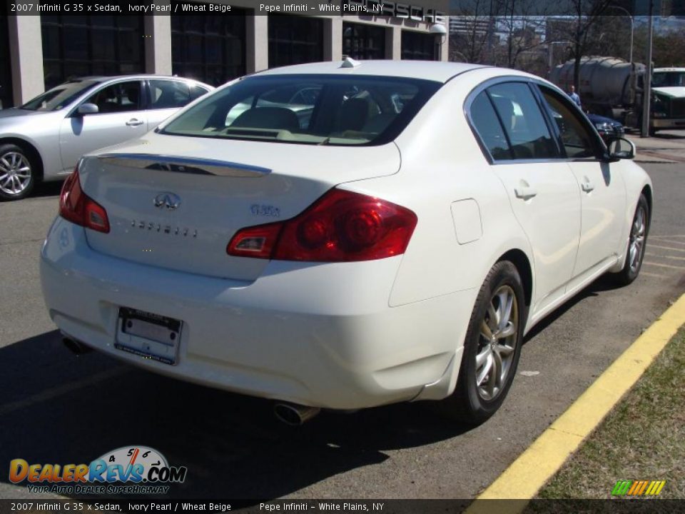 2007 Infiniti G 35 x Sedan Ivory Pearl / Wheat Beige Photo #9