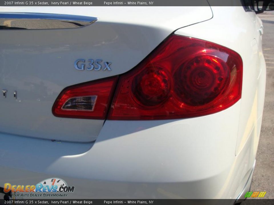 2007 Infiniti G 35 x Sedan Ivory Pearl / Wheat Beige Photo #10