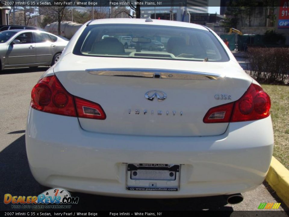 2007 Infiniti G 35 x Sedan Ivory Pearl / Wheat Beige Photo #11