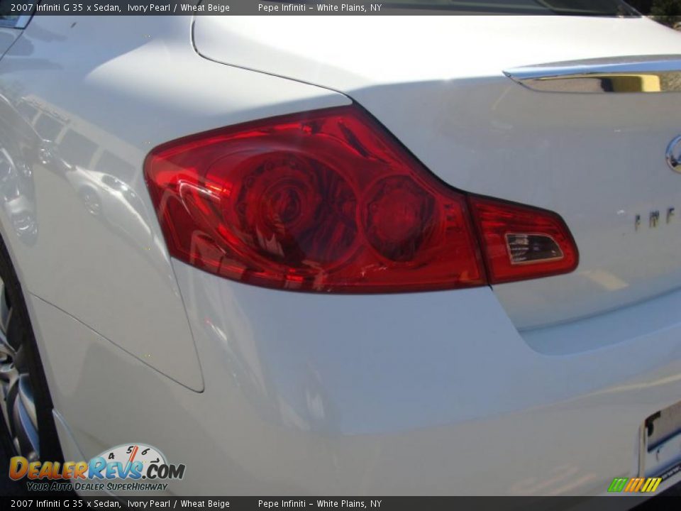 2007 Infiniti G 35 x Sedan Ivory Pearl / Wheat Beige Photo #14