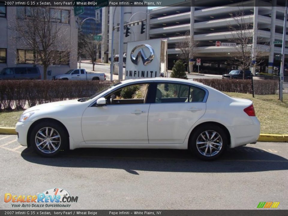 2007 Infiniti G 35 x Sedan Ivory Pearl / Wheat Beige Photo #15