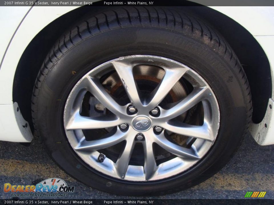 2007 Infiniti G 35 x Sedan Ivory Pearl / Wheat Beige Photo #17