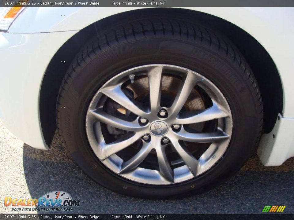 2007 Infiniti G 35 x Sedan Ivory Pearl / Wheat Beige Photo #18