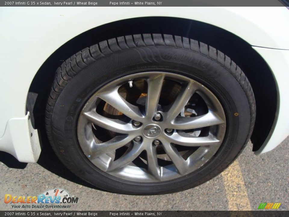 2007 Infiniti G 35 x Sedan Ivory Pearl / Wheat Beige Photo #19